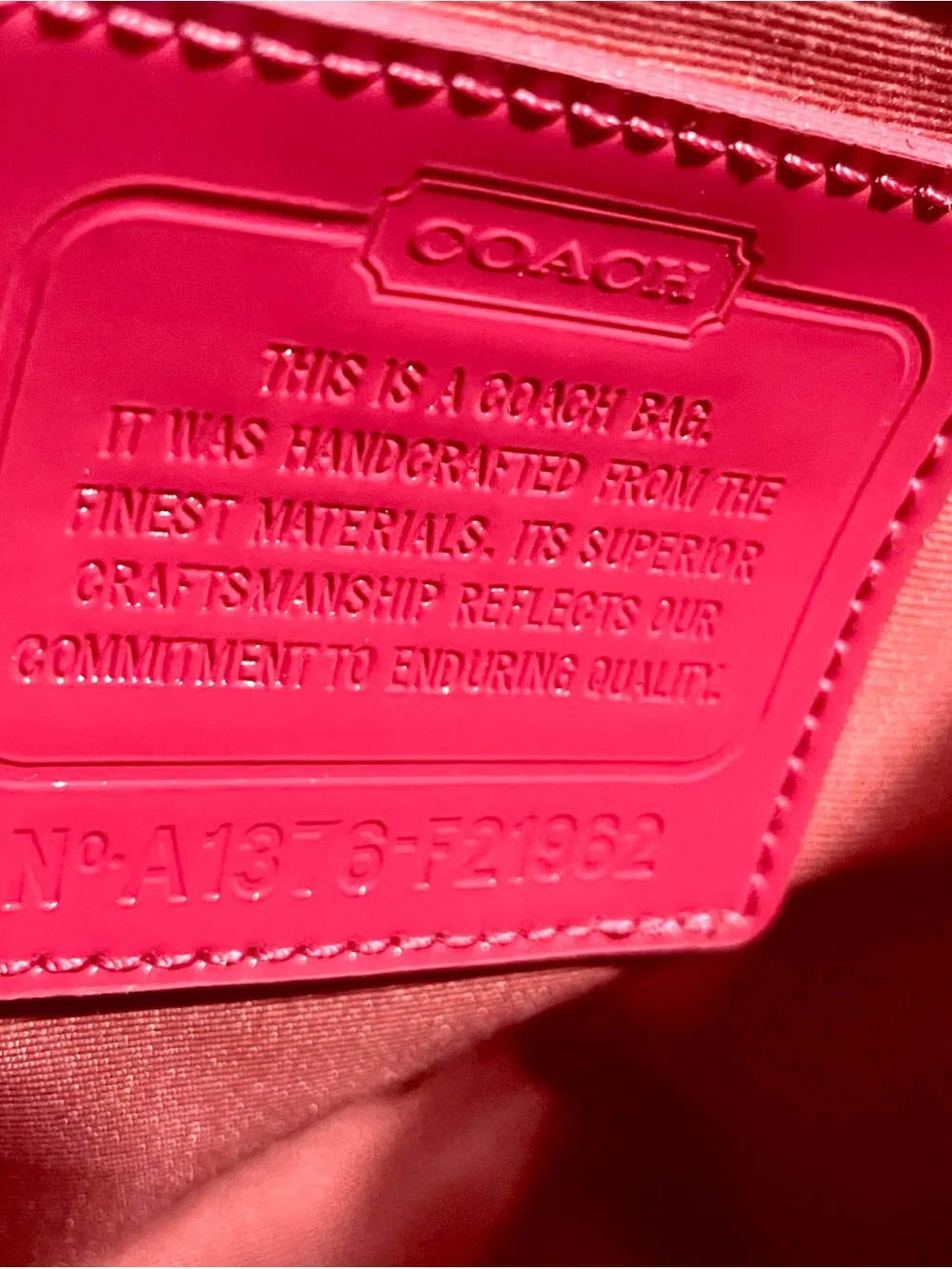 COACH F21962 Backpack Signature Canvas Multi Color Pink Enamel Clean